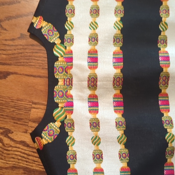 Adrianne Papell 100% silk patterned blazer pink/white/black gold buttons Sz 8 - Picture 8 of 10